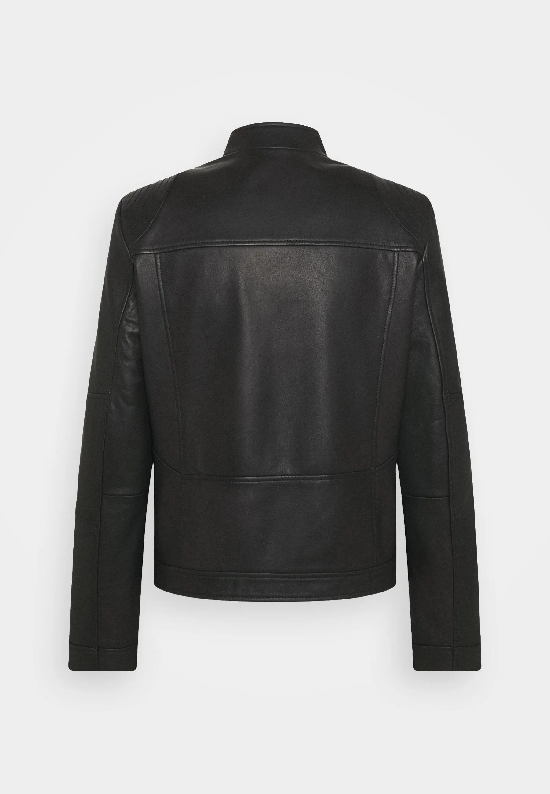 Men's Classic Black Leather Biker Jacket