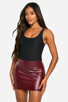 Micro Mini PU Skirt