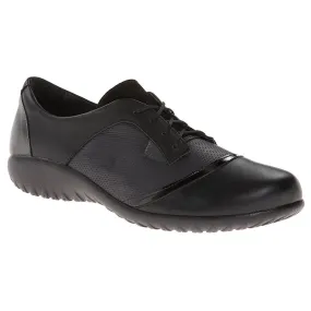 Naot Harore Noe Grey Black Womens Leather Lace-up Oxford Comfort Flats Shoes - UK 4