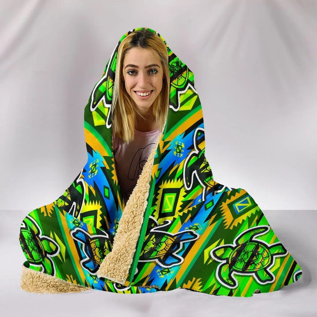 Nature Turtle Hooded Blanket