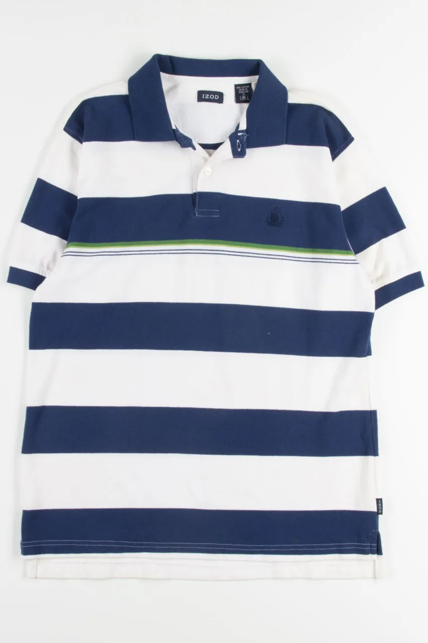 Navy & White Izod Polo Shirt