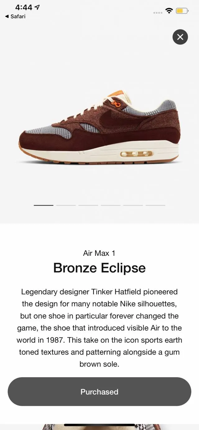 Nike Air Max 1 Bronze Eclipse