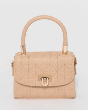 Nude Kiki Quilt Lock Mini Bag