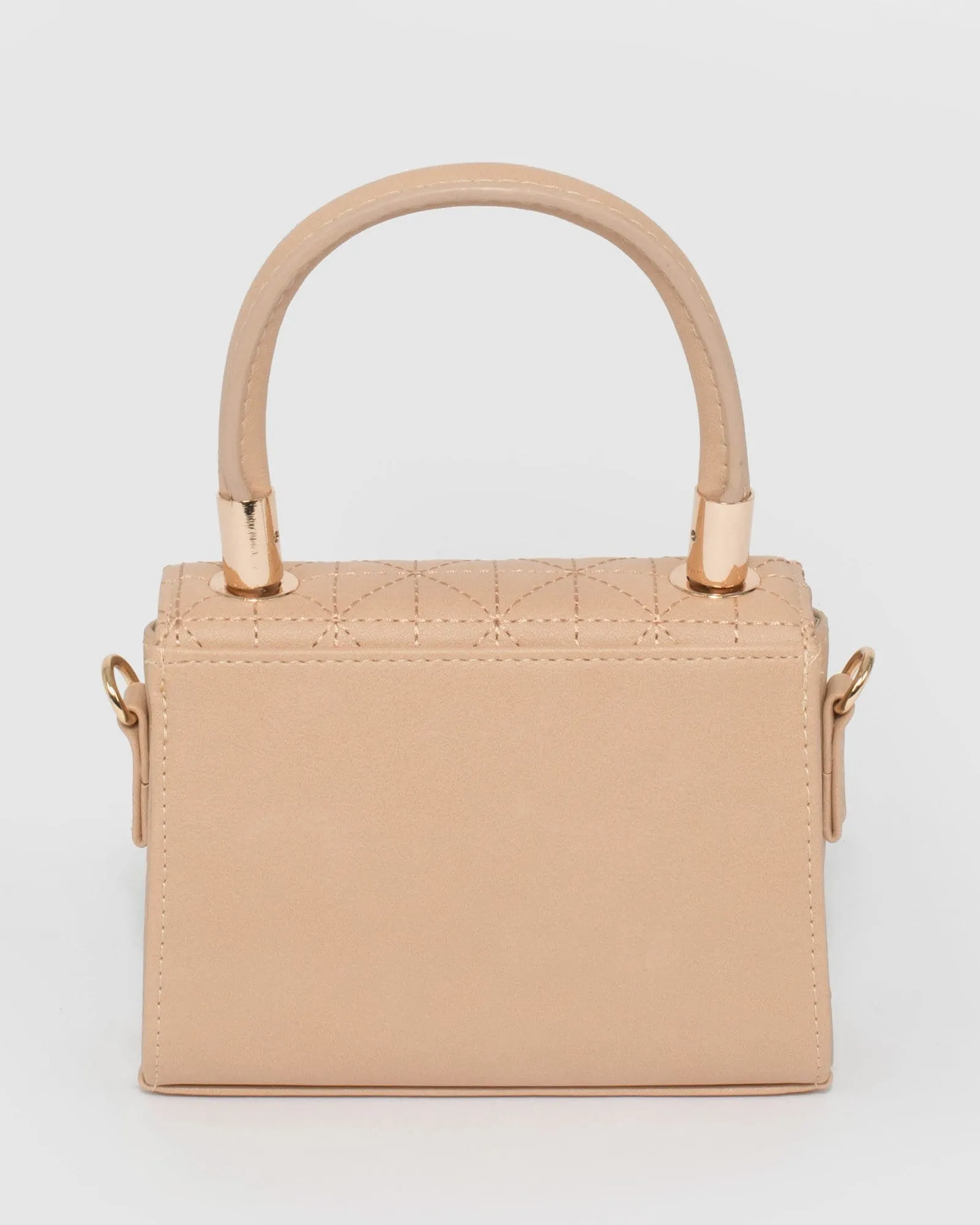 Nude Kiki Quilt Lock Mini Bag