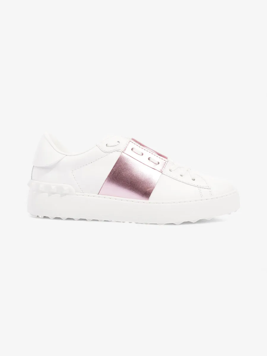 Open Sneakers  White / Pink Leather EU 37 UK 4