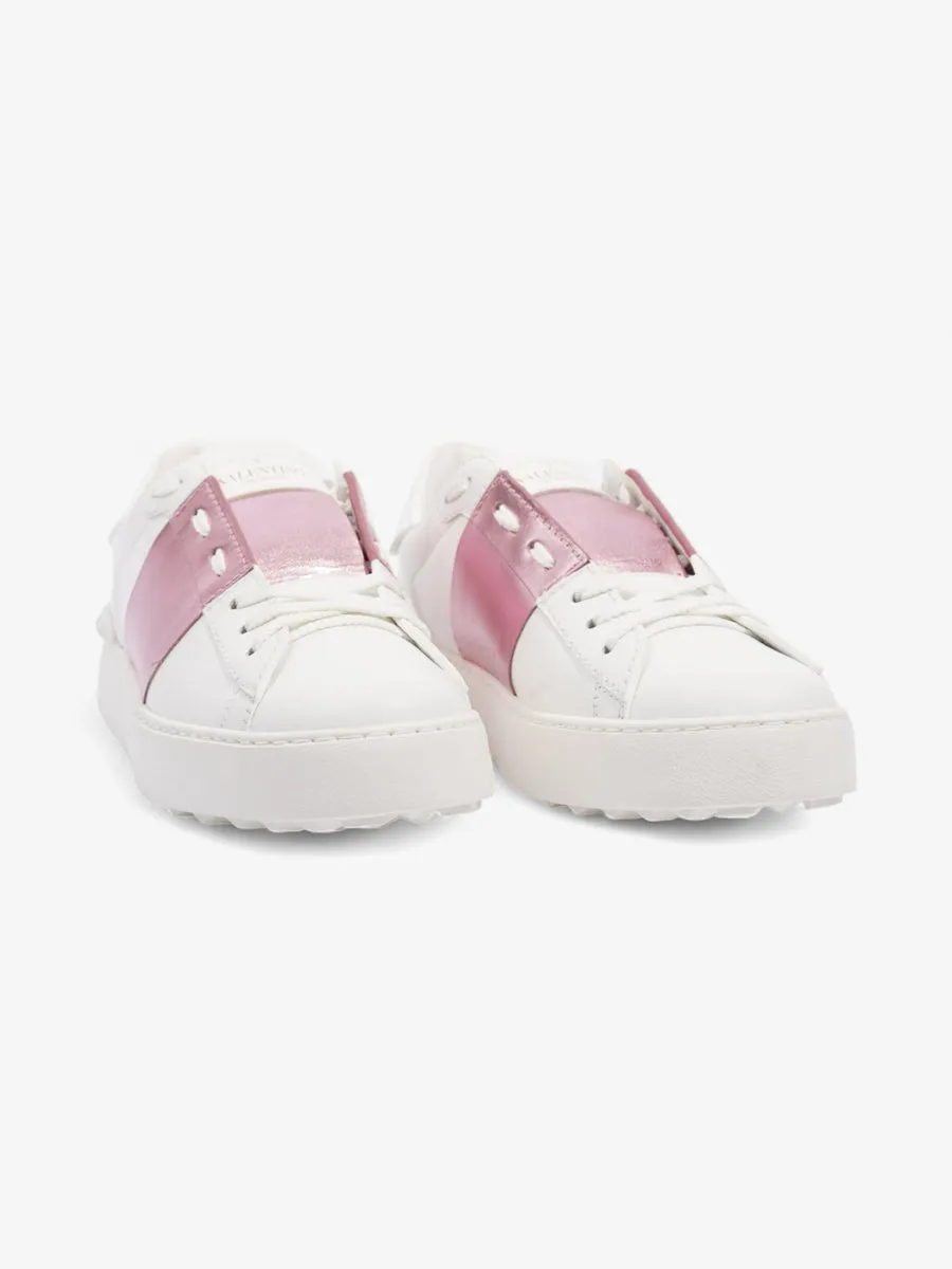 Open Sneakers  White / Pink Leather EU 37 UK 4