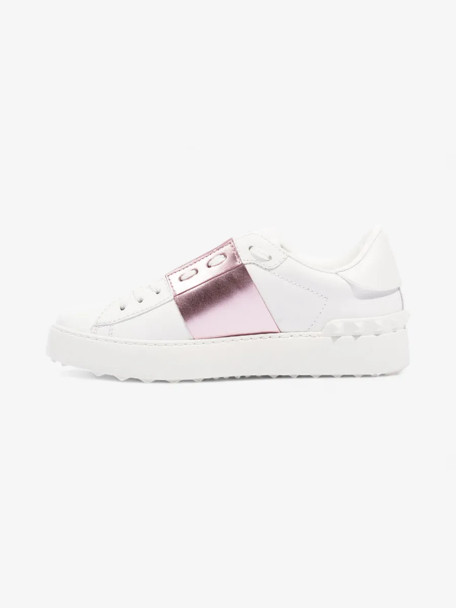 Open Sneakers  White / Pink Leather EU 37 UK 4