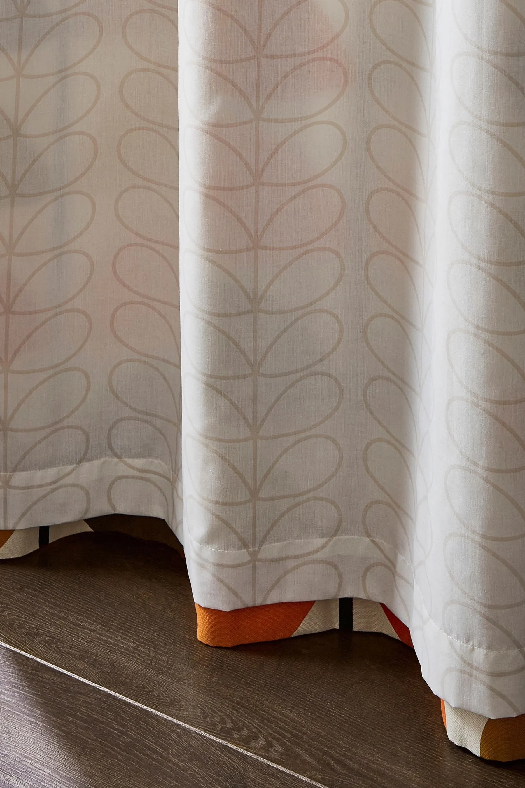 Orla Kiely Orange Multi Stem Eyelet Curtains