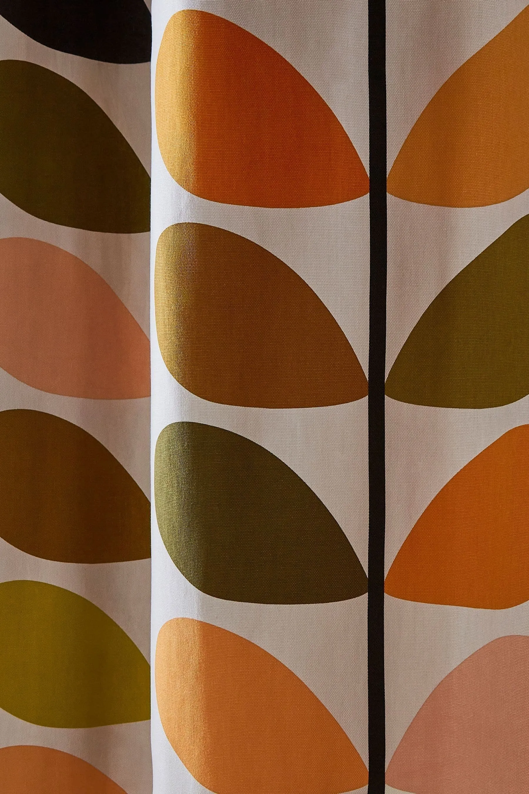 Orla Kiely Orange Multi Stem Eyelet Curtains