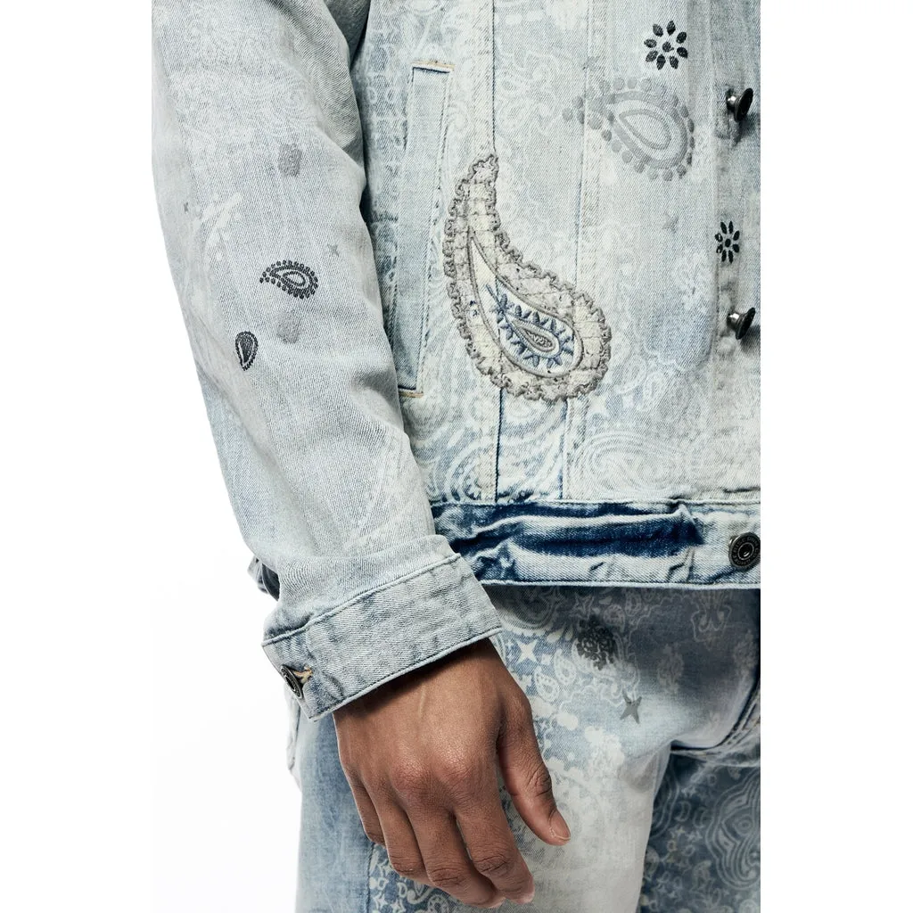 Paisley Jean Jacket - Sherman Blue