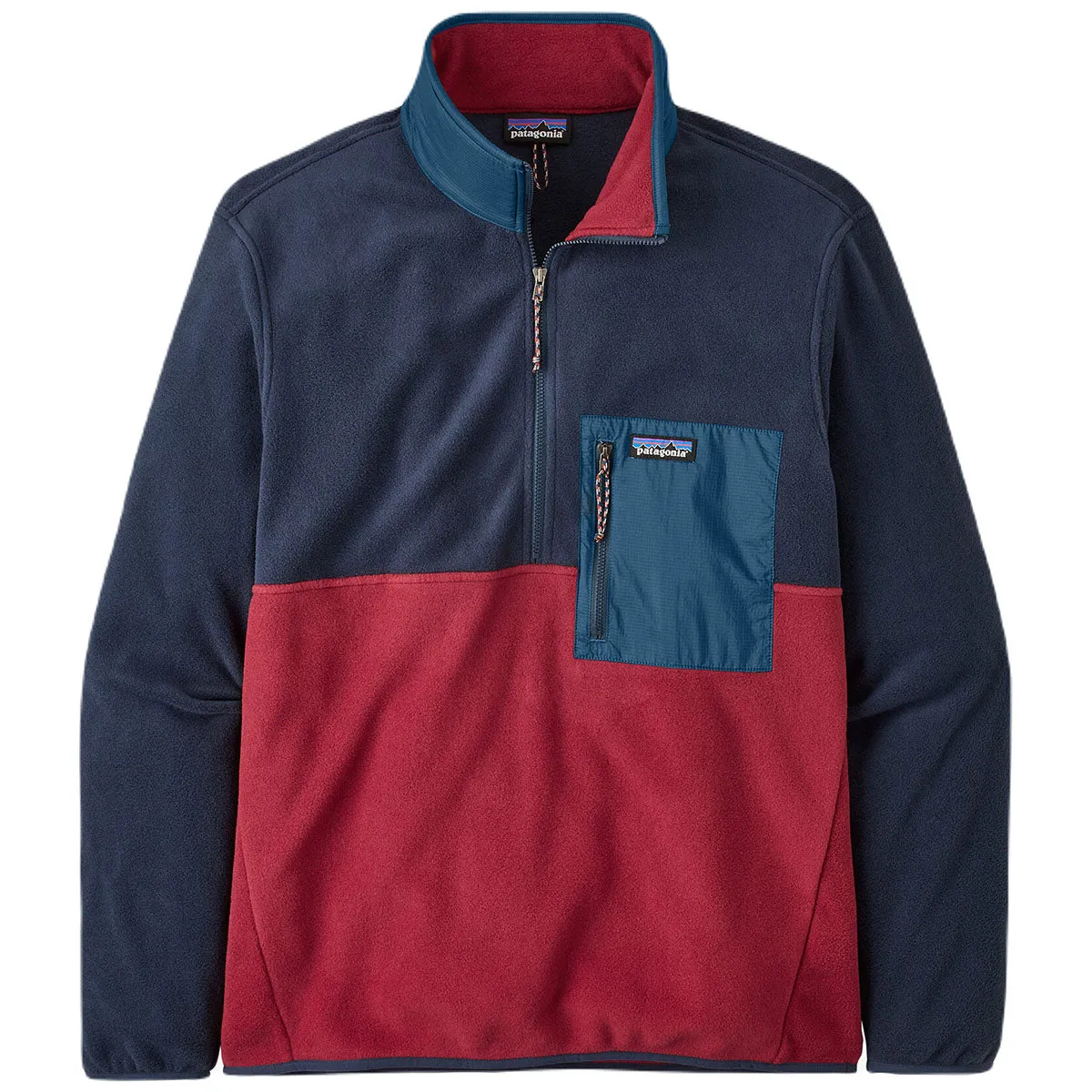 Patagonia Men's Wax Red Microdini 1/2-Zip Fleece Pullover