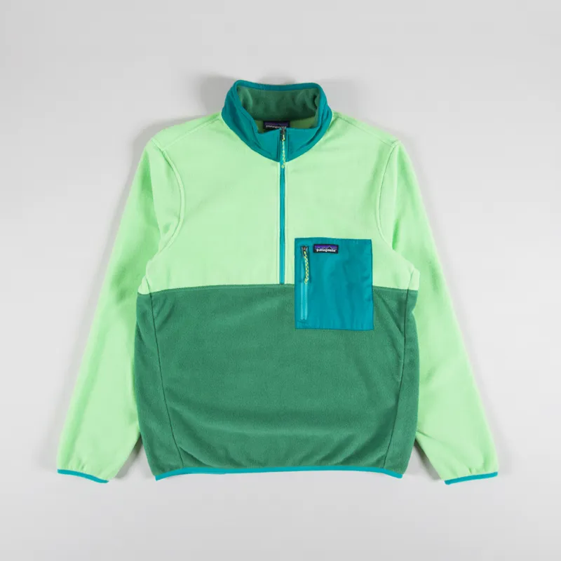 Patagonia Microdini Half Zip Fleece Pullover Gather Green