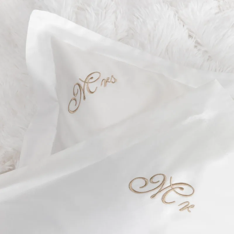 Personalised Embroidered Pillowcases.Embroidered Pillow Case