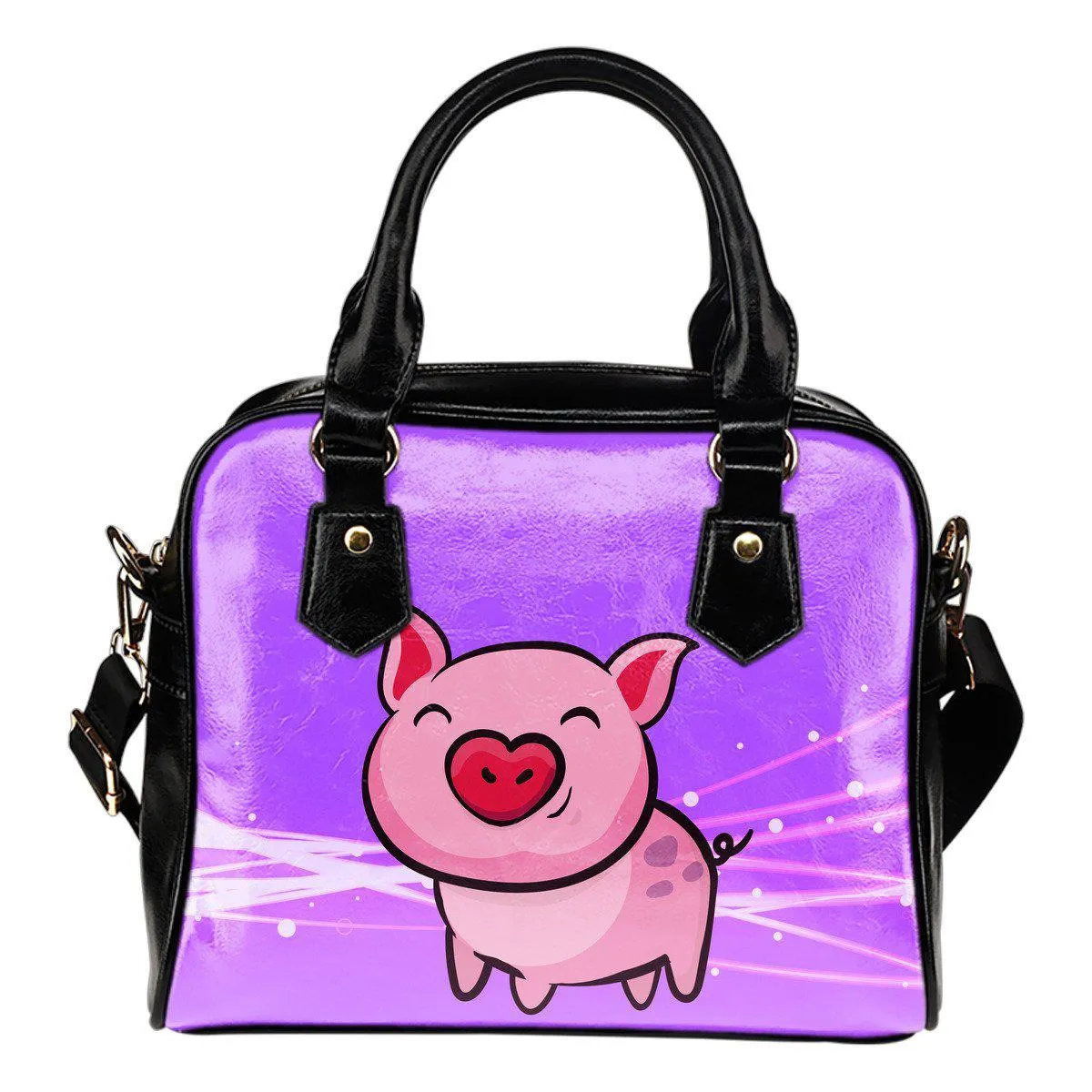 Pink Piggie Ladies Leather Shoulder Bag