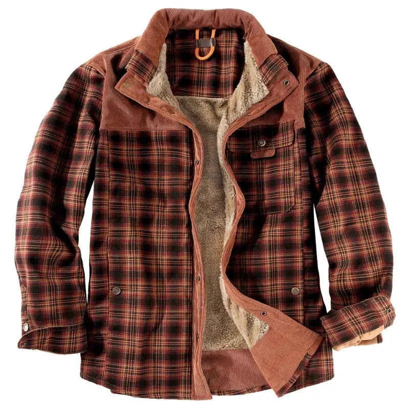 Plaid Sherpa Fleece Jacket