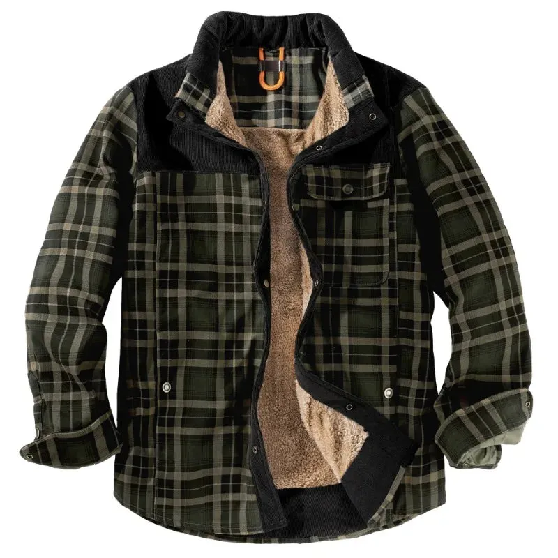 Plaid Sherpa Fleece Jacket