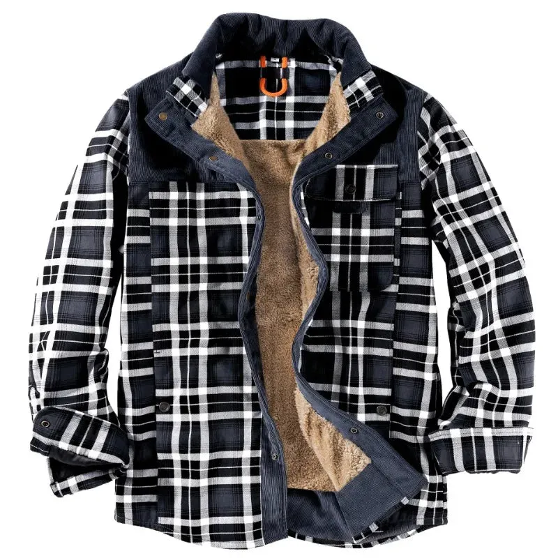 Plaid Sherpa Fleece Jacket