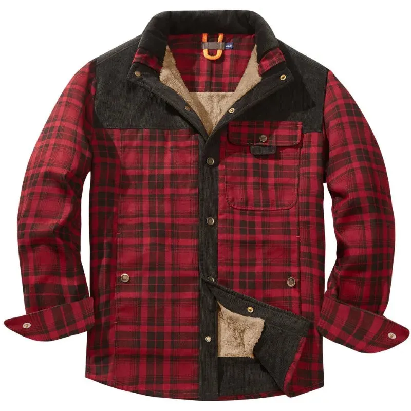 Plaid Sherpa Fleece Jacket