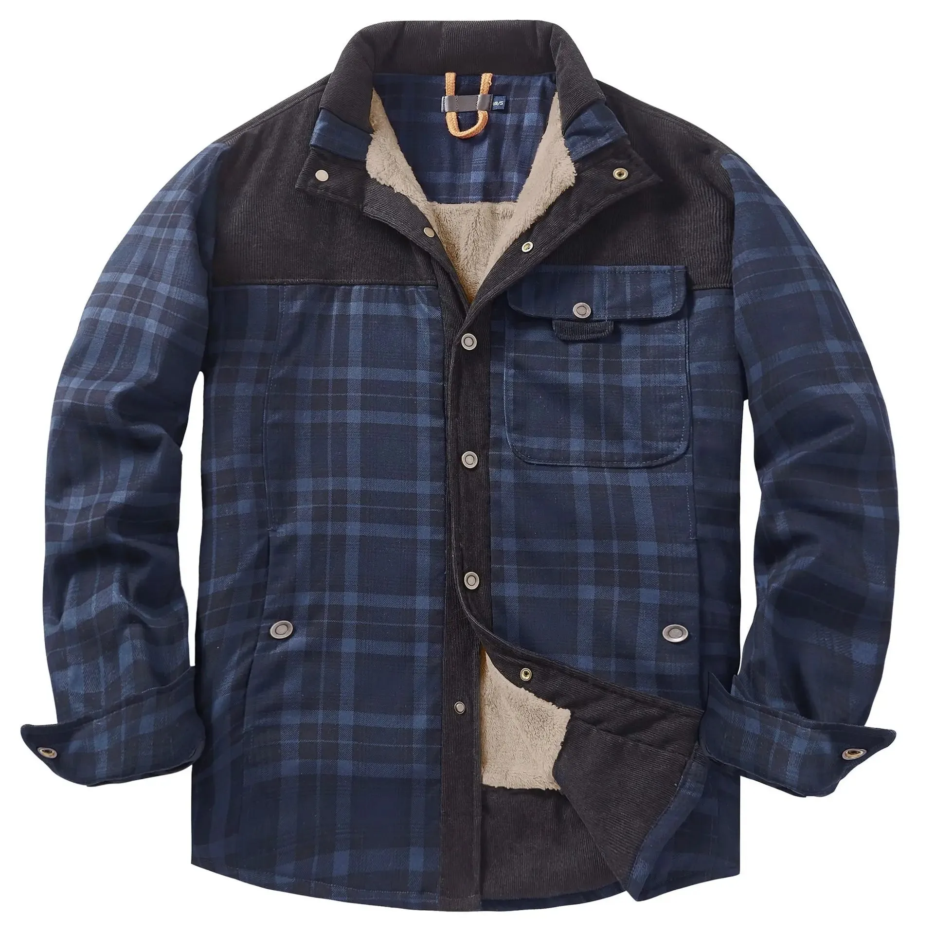 Plaid Sherpa Fleece Jacket