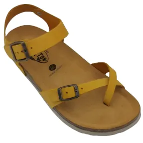 Plakton Savannah/Zomba Women's Cork Sandals - Mustard, Stylish Comfort