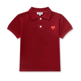 Play Red Kid’s Polo Shirt  Burgundy