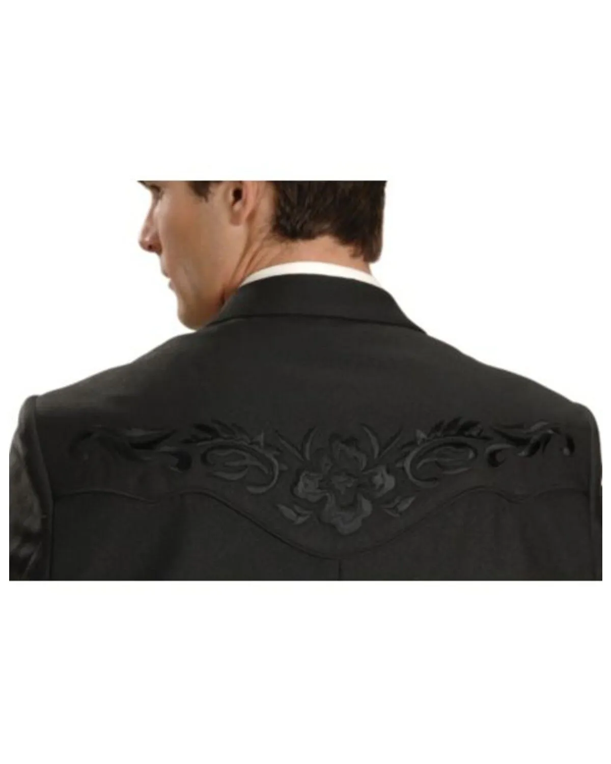 Product Name:  Scully Black Floral Embroidered Western Jacket