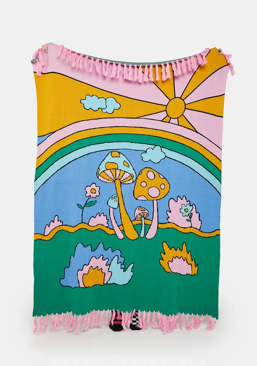 Psychedelic Fantasy Throw Blanket-