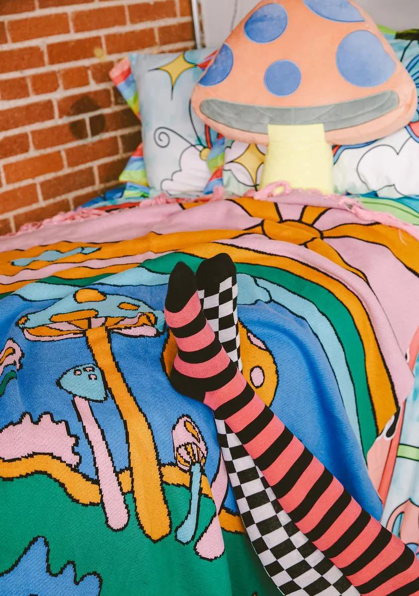 Psychedelic Fantasy Throw Blanket-