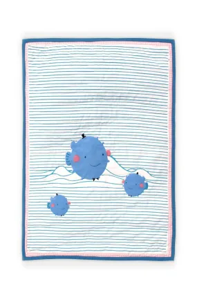 Puffy Whale - Organic Reversible Quilt