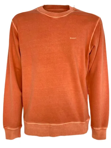 PULLOVER UOMO ARANCIO 100% COTONE