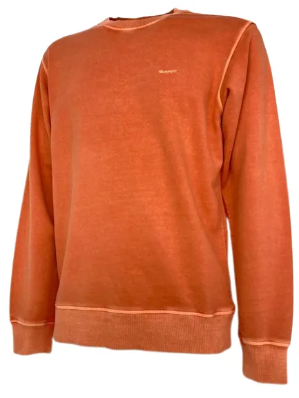 PULLOVER UOMO ARANCIO 100% COTONE