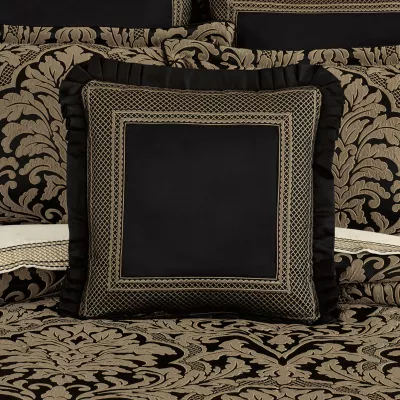 Queen Street Branson Black & Gold Square Throw Pillow