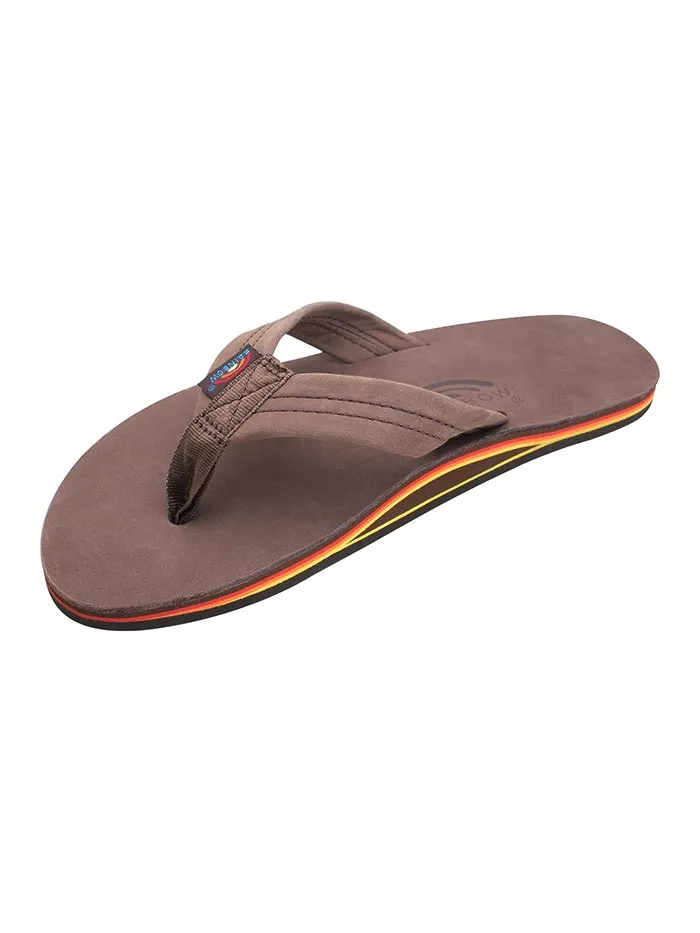 Rainbow 301ALTS0-EROY Mens Single Layer Premiere Leather Arch Support Sandals eXpresso