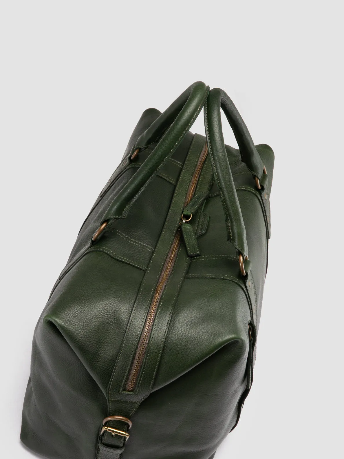 RARE 045 - Green Leather Travel Bag