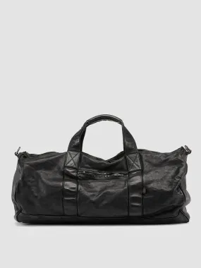 RECRUIT 016 - Black Leather Travel Bag