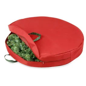 Red 30-Inch Wreath Storage Bag