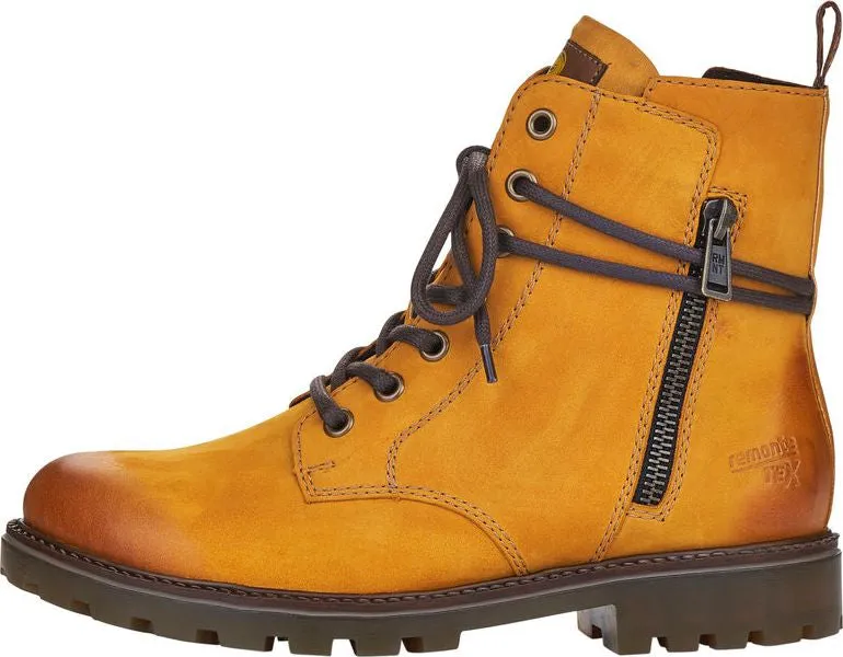 Remonte Yellow Lace Up Boot