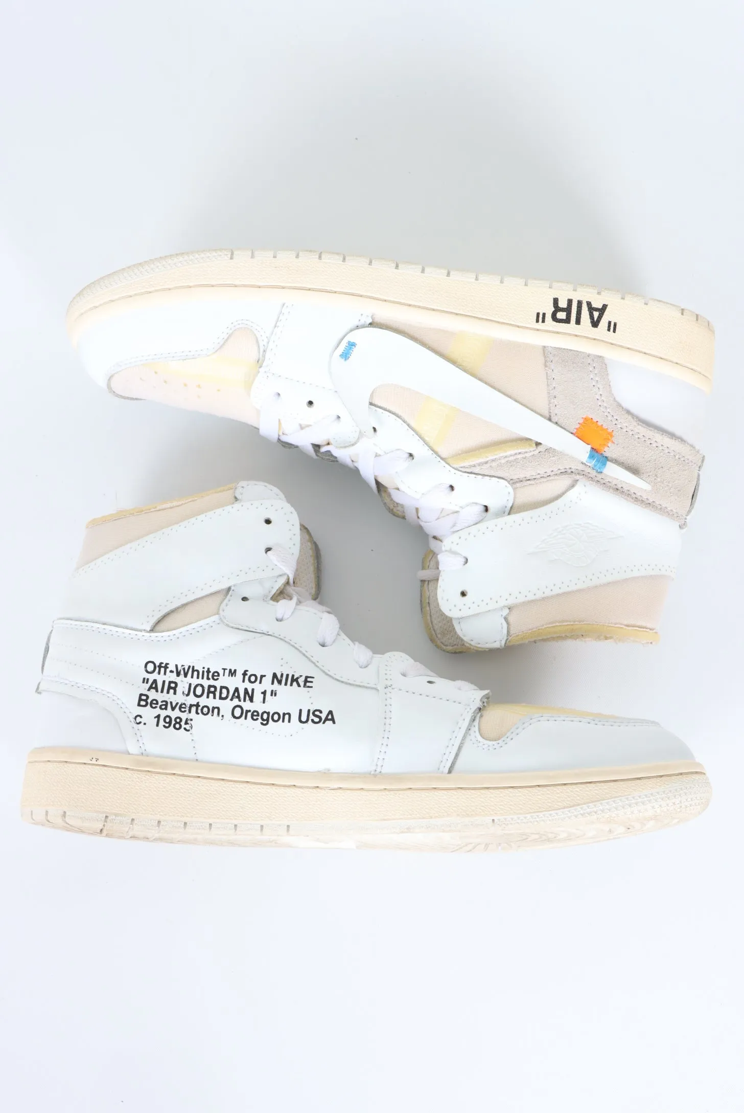 REPLICA Nike Air Jordan 1 Off White Retro High Sneakers (10)