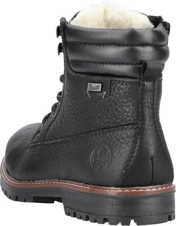 Rieker Black Lace Up Boot