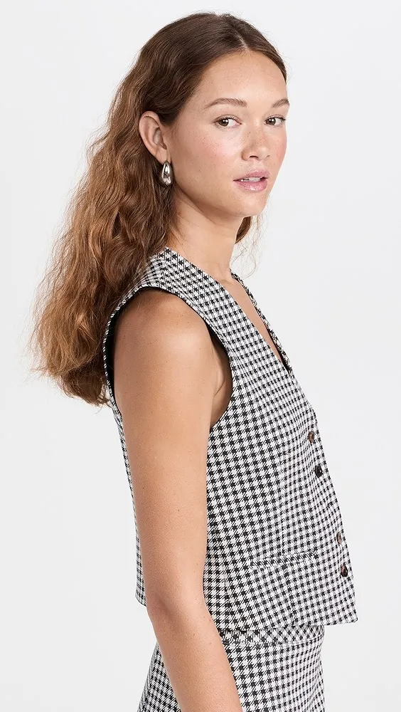 Rosetta Getty   Tailored Gingham Vest 