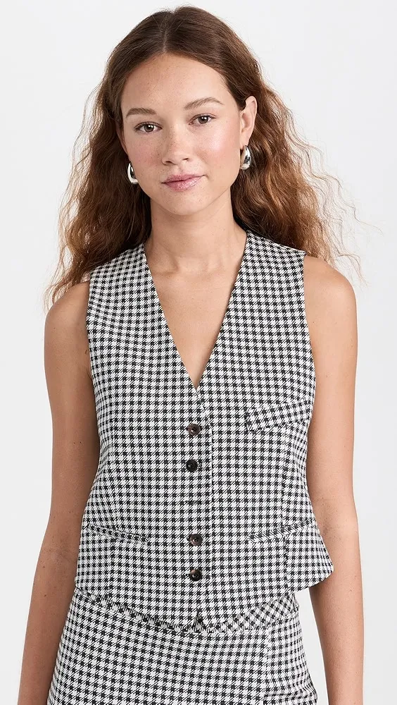 Rosetta Getty   Tailored Gingham Vest 