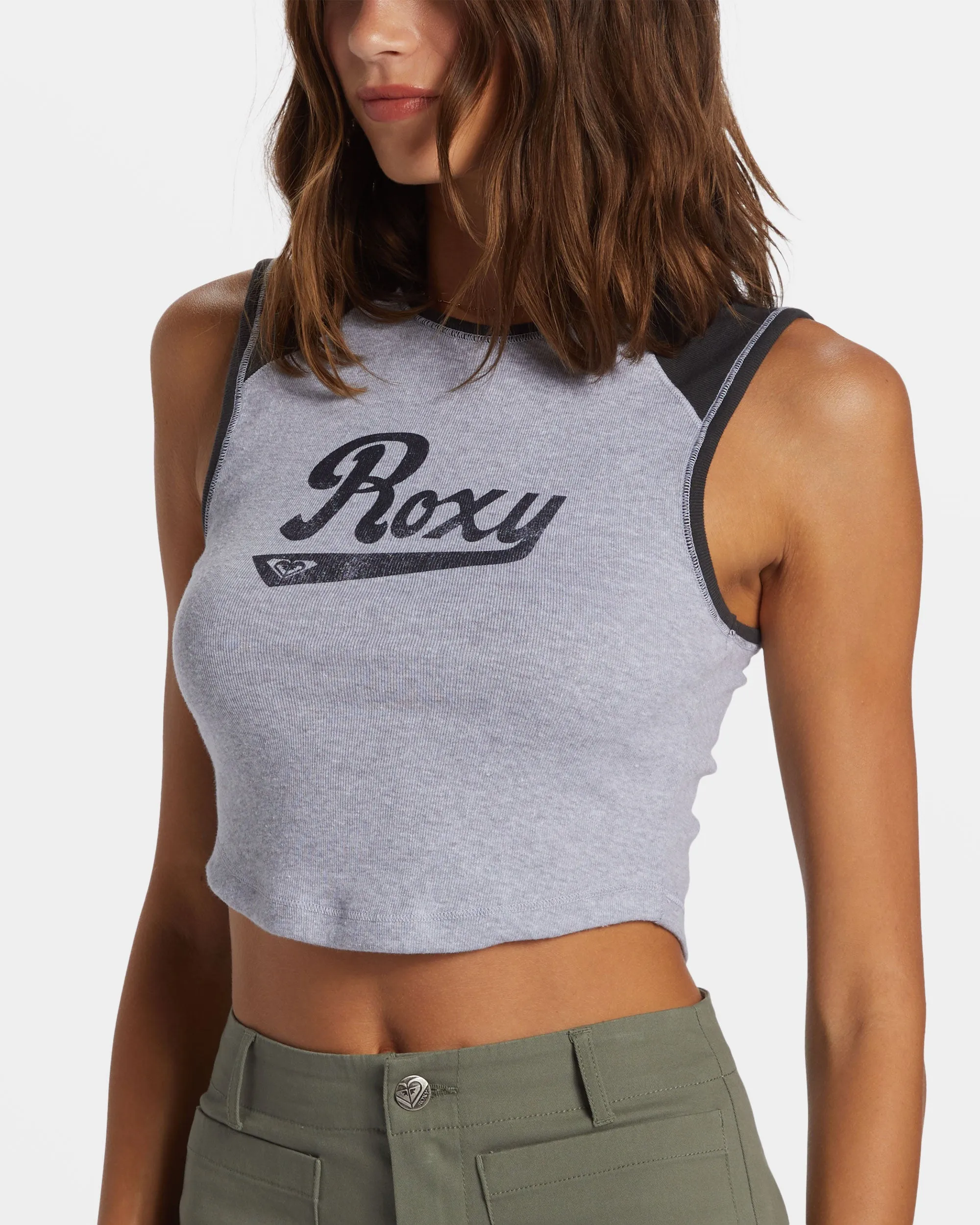 Roxy Script Tank Top - Phantom