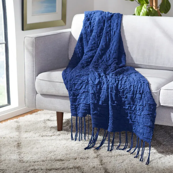 Safavieh Delena Throw Blanket, Blue