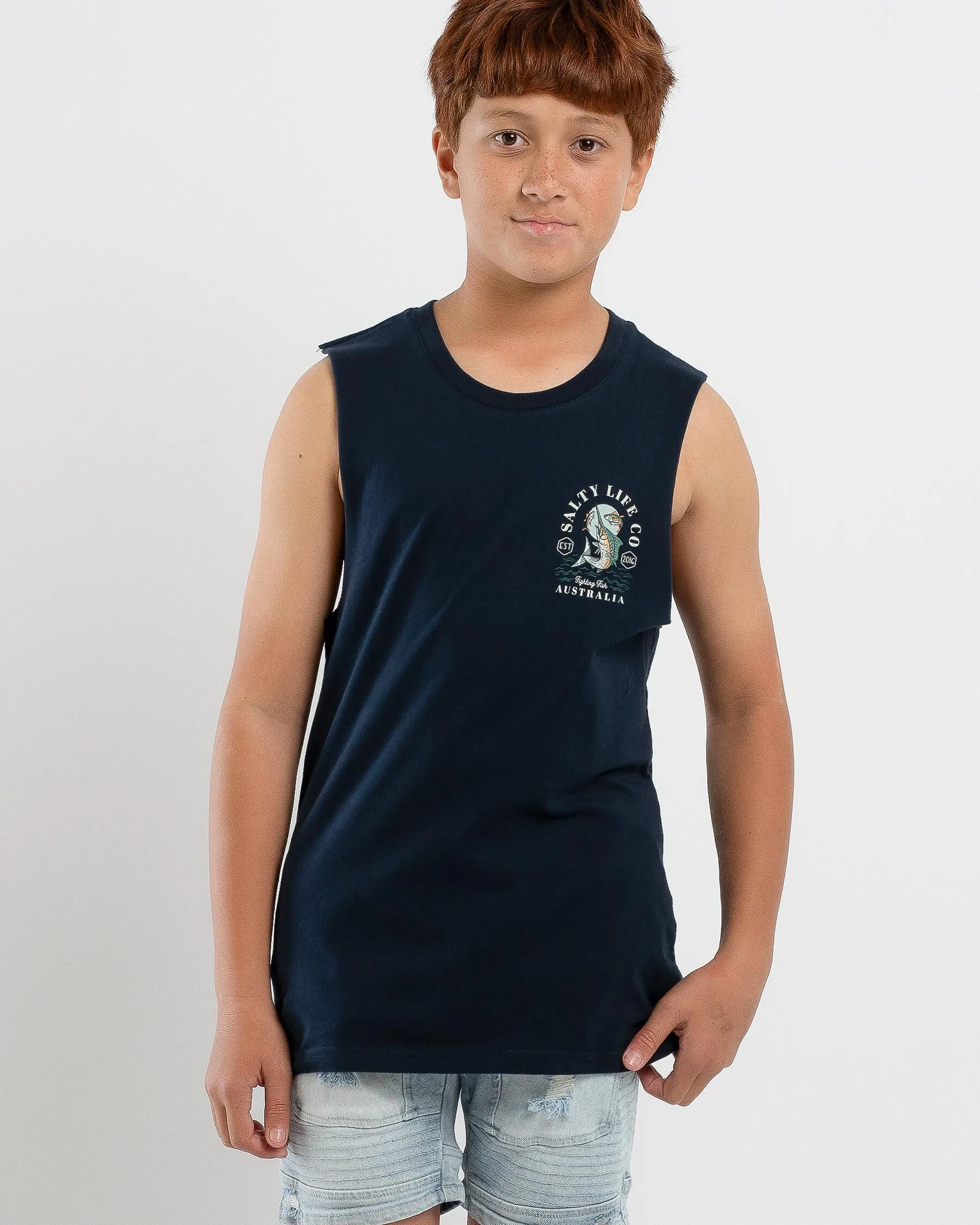 Salty Life Boys' Marlin Muscle Tank