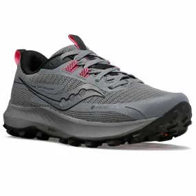 Saucony  Peregrine 13 GTX Womens Waterproof Trail Running Shoes Grey/Black