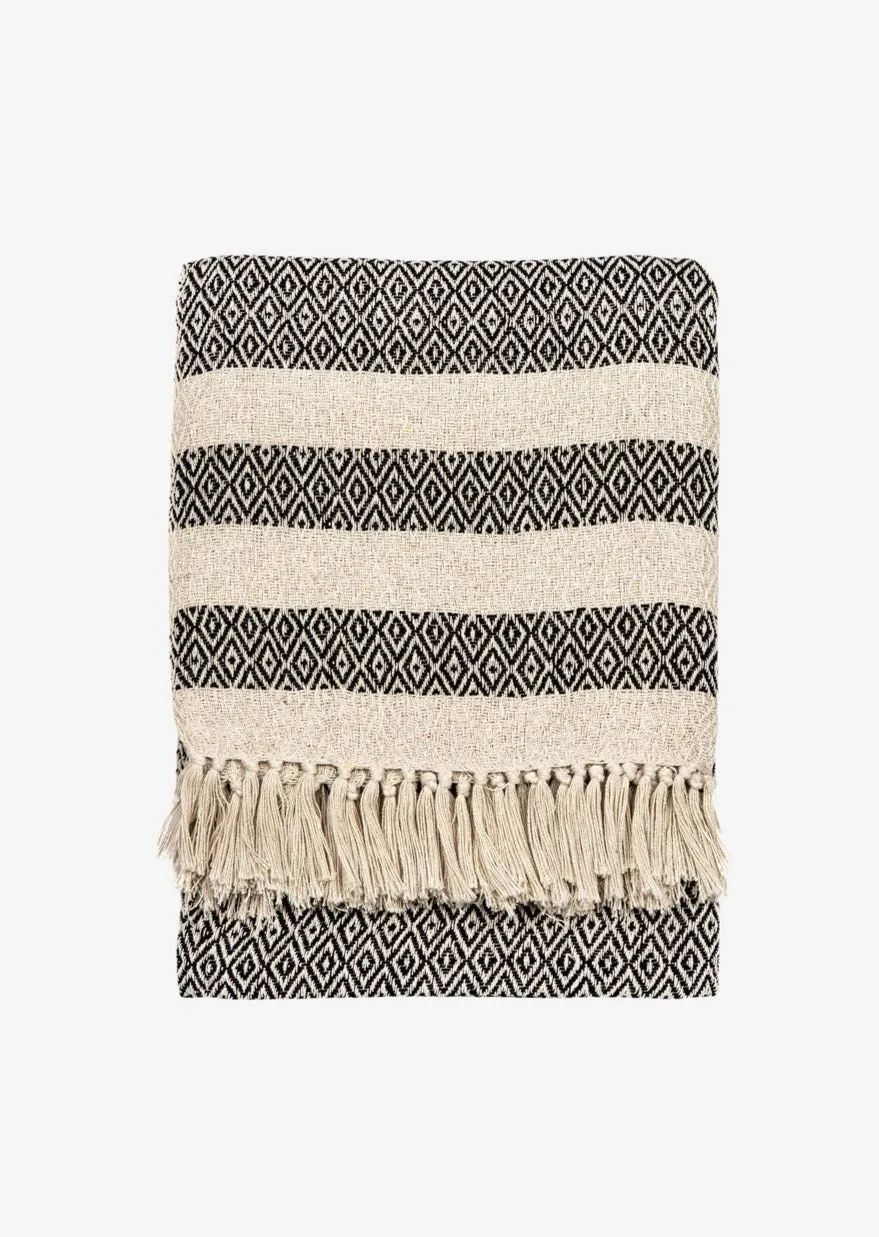 Scandi Boho Cotton Blanket Throw