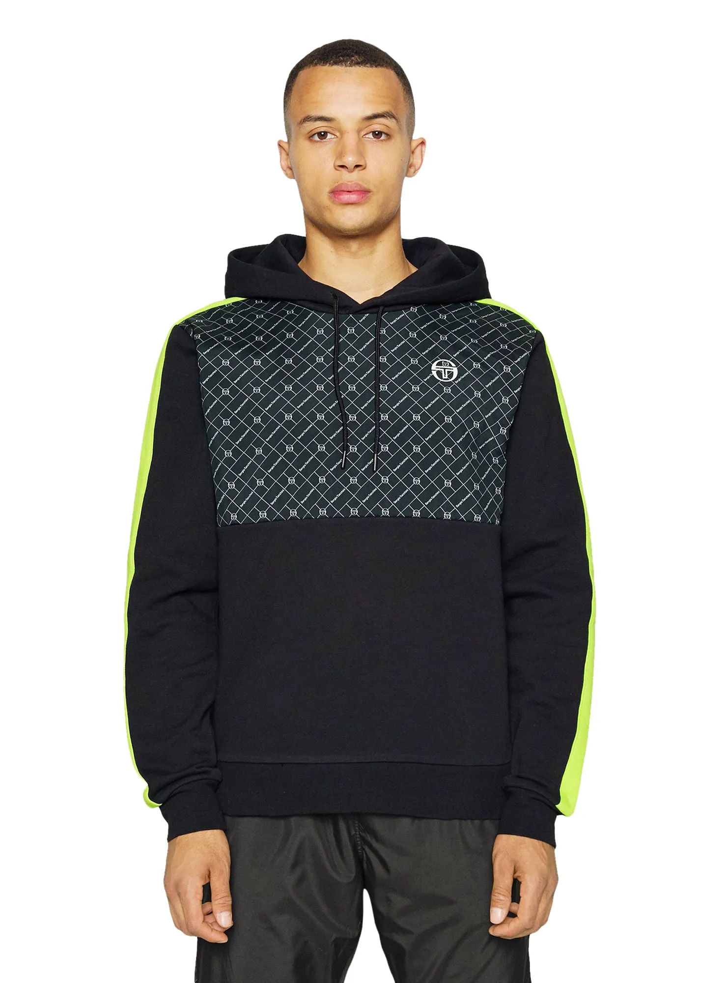 Sergio Tacchini Men's Replica Fleece Hoodie Sweatshirt