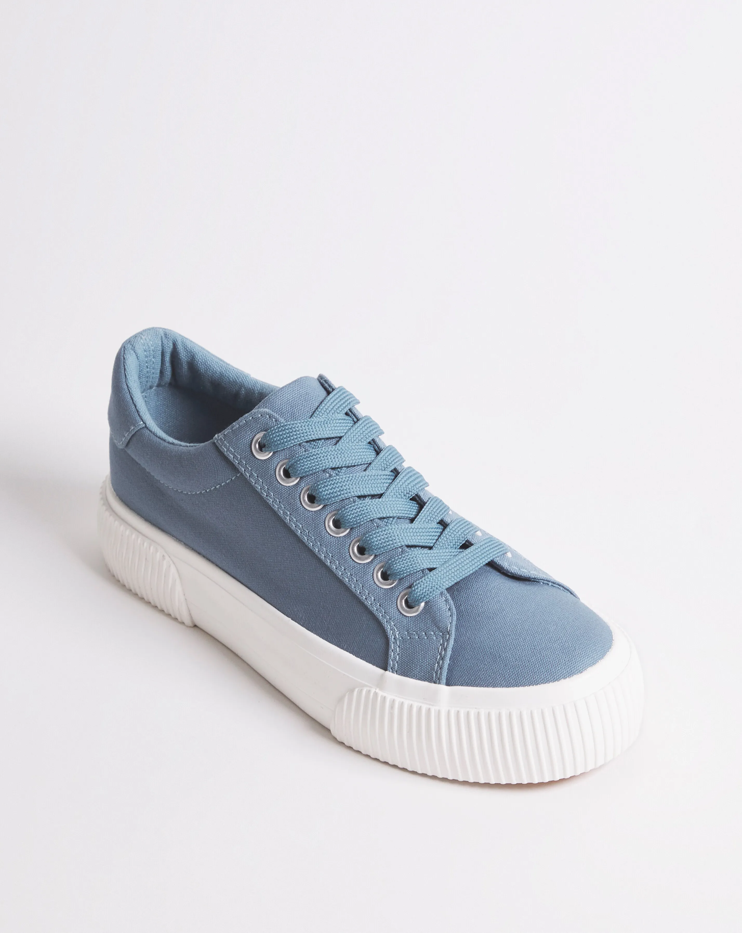 Sicilly Canvas Trainers Chunky Ribbed Sole Ex Wide Fit | Simply Be