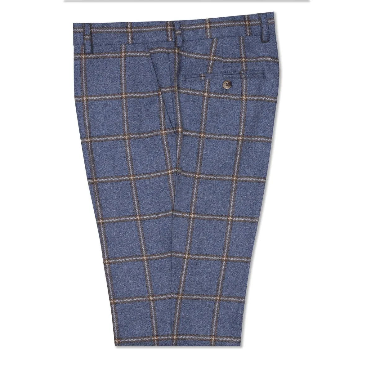 Sky Bold Check Tweed Trousers