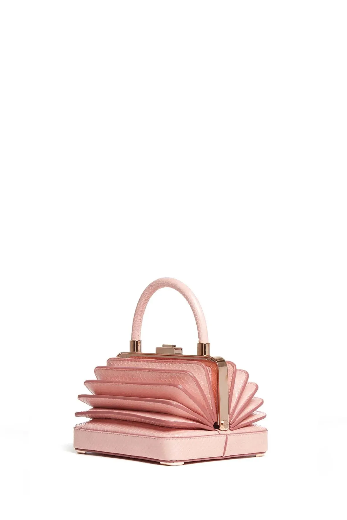 Small Diana Bag in Pink Snakeskin